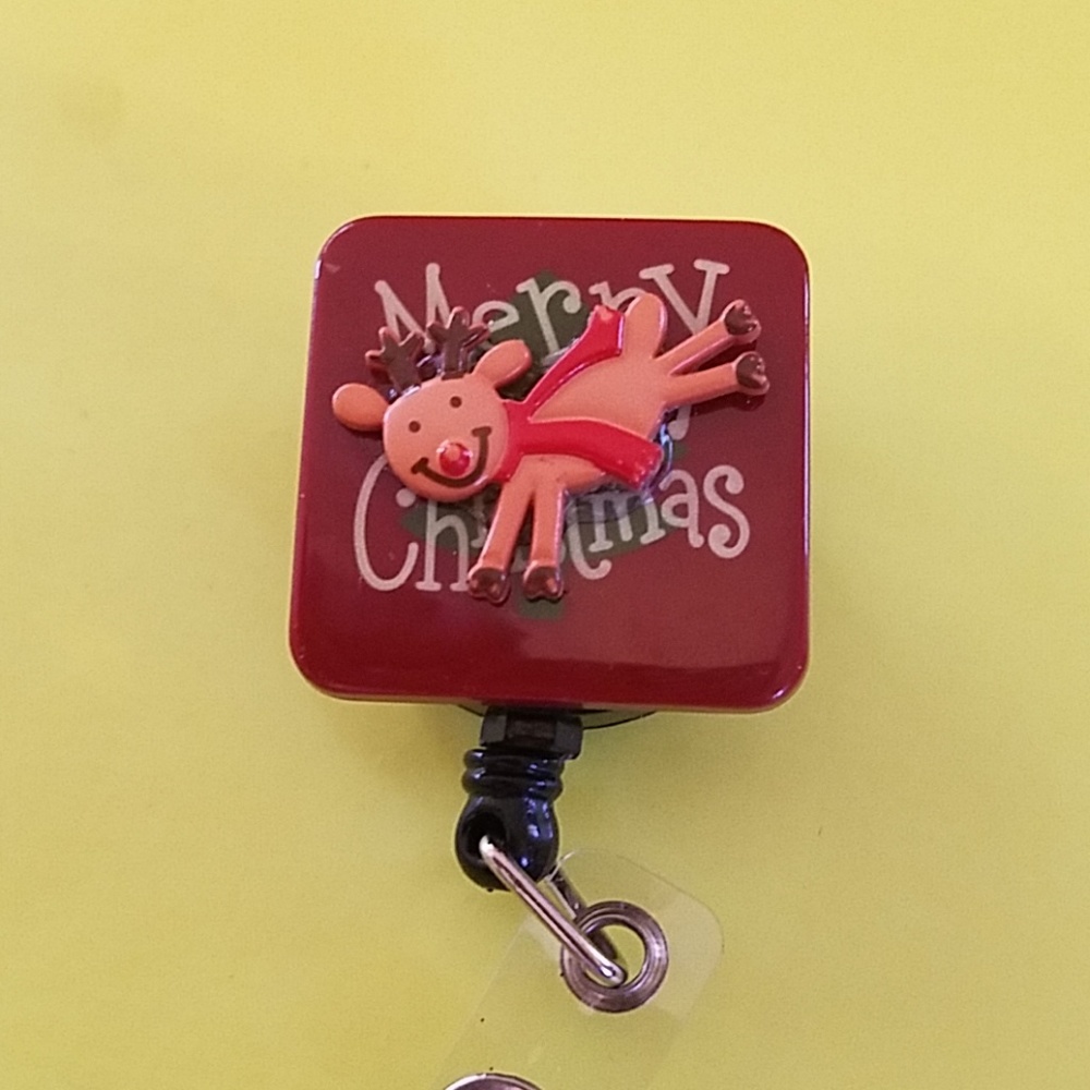 Raindeer Retractable Name Badge Holder